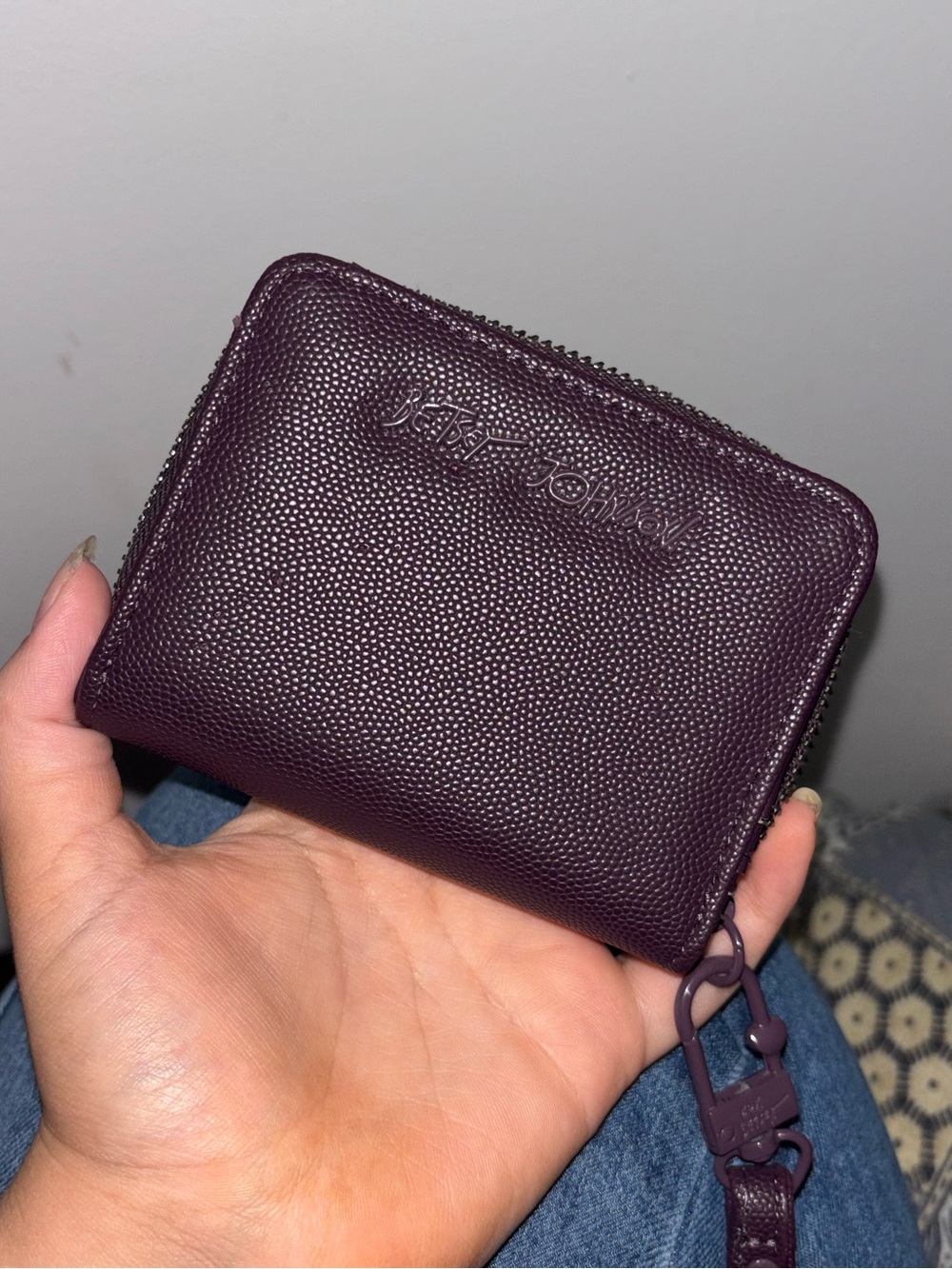 Betsey Johnson Dark Purple Wristlet Wallet